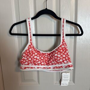 Dippin Daisy’s Red Floral Bikini Top